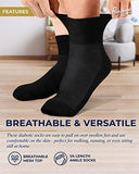 Pembrook Ankle Diabetic Socks for Women & Men | 6 Pairs | Wide Non Binding Socks Quarter Length | Edema Neuropathy Socks