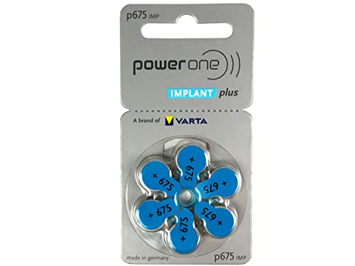 10 Packs (60 Batteries) Power One Cochlear Implant Batteries! 60 Batteries