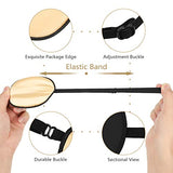 3 Pieces Silk Eye Patch Elastic Lazy Eye Patch Adult Adjustable Single Eye Patch with Elastic Strap (Black, Champagne, Peach)