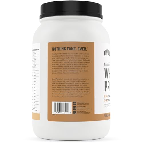 Levels Grass Fed 100 Whey Protein, No Hormones, Vanilla Cinnamon, 2LB