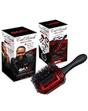 4MAS Self-Grooming CutBrush (Black and Red) Mod 3 with 5 Comb Attachments and Charging Cable