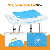 Nurhome Shower Stool for Inside Shower, Nonslip Bath Shower Seat for Tub and Bathroom, Bath Chair for Seniors, Elderly, Disabled, Handicap and Injured, 300lbs