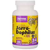 Jarrow Formulas Jarro-Dophilus + FOS - 3.4 Billion CFU Per Serving - Prebiotic & Probiotics Supplement for Immune & Intestine Support - Up to 200 Servings (Veggie Capsules)