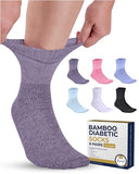 Pembrook Ankle Length Bamboo Diabetic Socks for Women & Men - 6 Pairs Size 6-9