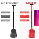 Overmont Folding Emergency Snow Shovel for Car - 32" 42" Small & Compact Tool with Ice Scraper and Carrying Bag- Lightweight Aluminum Shovels for Snow Camping Skiing Snowmobiles