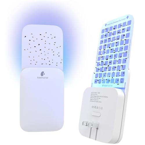 Kiwinurse Indoor Fly Trap for Home - Flying Insect Trap Fruit Fly Traps for Bugs, Gnats, Moths for Indoors with Bug Lights & Refills