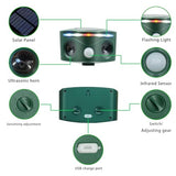 Heco Armor Ultrasonic Solar Animal Repeller Outdoor with Motion Sensor, Deer Dog Squirrel Skunk Cat Repellent Devices