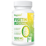 Fisetin 1200mg Liposomal Fisetin Supplements 98% Pure Fisetin Polyphenols Antioxidants Immunity Health Aging Cognitive Support Non-GMO 60 Capsules