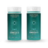 IWI Omega 3 Supports a Healthy Heart, Brain Development, Strong Bones & Joints and Eye Health, Vegan Supplements, 60 Day Supply