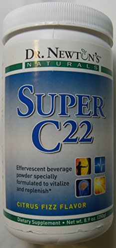 Dr. Newton’s Naturals Super C22 Effervescent Vitamin C Fizzy Powdered Drink Mix with 22 Natural Sources of Vitamin C – 1500mg -8.9 Ounce Can
