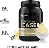 Optimum Nutrition Naturally Flavored Gold Standard 100% Micellar Casein Protein Powder, French Vanilla, 2 Pound (Packaging May Vary)