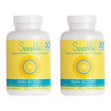 Sparkle Skin Boost Collagen Capsules 2-Pack (180 Pills Each Bottle) 30 Days Featuring 2500mg Verisol Bioactive Collagen Peptides