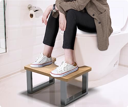 Ergonomic Bathroom Toilet Stool for Healthier Bowel Movements -Easy-to-Use Poop Stool Improves Digestion and Reduces Constipation Comfort Suitable for Adults & Kids Compatible for squatty Potty(Black)