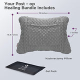 Zomaple Hysterectomy Pillow- Super Comfy Shock Absorbing Hysterectomy Recovery Pillow with 2 Pockets and Gel Pack- Tummy Pillow with Hands Placement Pouch