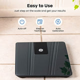 GE Digital Body BMI Smart Bluetooth Weighing Scales, 500lbs Capacity for Bathroom, Accurate Scale with LED Display, Black