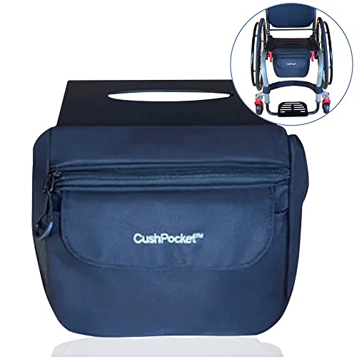 2022 CushPocket™ Wheelchair Storage Bag, Bigger, Better, Improved Features, Black