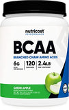 Nutricost BCAA Powder 2:1:1, 120 Servings (Green Apple)