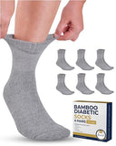 Pembrook Bamboo Diabetic Socks for Men & Women - 6 Pairs Ankle Length Womens Diabetic Socks | Bamboo Socks Womens | Diabetes Socks