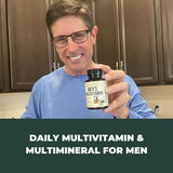 Daily Men's Multivitamins & Multiminerals Supplement for Energy, Focus and Performance. Vitamins A, C, D, E & B12, Zinc, Calcium, Magnesium & More. 30 Days of Multi Vitamin