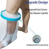 Tideshake - 100% Waterproof Kid Leg Cast Cover for Showering, Reusable Kid Short Leg Cast Protector, Cast Covers for Shower Leg, Cast Bag for Shower, Cast Cover for Showering Foot (18inch)