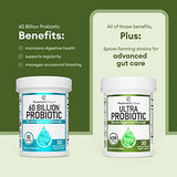 Ultra Probiotic - 60B SBO Probiotic - 6 Strains - Soil Based - Advanced Probiotic Users - Probiotics for Women & Men - Digestive Health - Supports Occasional Constipation, Gas & Bloating