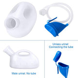 Takuyada Unisex Potty with Lid and Funnel, Portable Pee Bottle for Men and Women, 2000ml Large Capacity Male Female Reusable Urinals, Emergency Urine Collection for Hospital Home Camping Car Travel