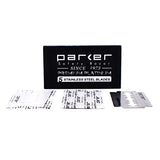 100 Count, Parker Safety Razor Double Edge Safety Razor Blades, Premium Platinum Stainless Steel Razor Blades with PTFE, Tungsten and Chromium Coated Edges for Smooth, and Comfortable Shaves