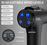 APHERMA Massage Gun, Muscle Massage Gun for Athletes Handheld Electric Deep Tissue Back Massager, Percussion Massage Device for Pain Relief with 30 Speed Levels 9 Heads