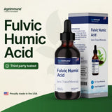 Fulvic Humic Acid Ionic Trace Minerals with Electrolytes Liquid Supplement. Plant Derived Mineral Drops, 75+ Trace Minerals for Energy Boost and Hydration. Up to 8 Months Supply. 2oz.