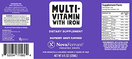 NovaFerrum Yum | Multivitamin With Iron For Infants, Toddlers & Kids ...