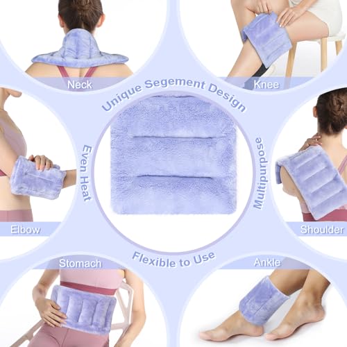 SuzziPad Lavender Microwave Heating Pad for Pain Relief, 7x18'' Microwavable Heat Pad for Cramps, Muscle Ache, Joints, Aromatherapy Moist Heat Pack Microwavable, 2 Pack