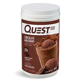 Quest Nutrition Chocolate Milkshake Protein Powder; 22g Protein; 1g Sugar; Low Carb; Gluten Free; 1.6 Pound; 24 Servings