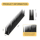 OFFO Bird Spikes Pigeon Outdoor Spikes for Cat Keep Birds Raccoon Woodpecker Off Covers 40 Feet, Black