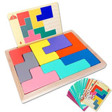 Dementia Activities for Seniors - Wooden Puzzle Pattern Blocks Products for Elderly with Dementia Products for Alzheimers Patients Easy Memory Gift