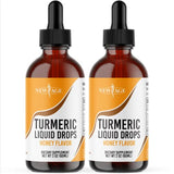 Turmeric Curcumin Liquid Drops - Natural Joint & Healthy Inflammatory Support with 95% Standardized Curcuminoids for Potency & Absorption - Non-GMO, Gluten Free 4 Fl Oz (Pack of 2)