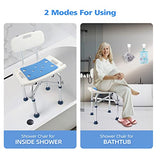 Shower Chair with Back 500lb, Boiarc Bariatric Shower Chair with Shower Head Holder, Anti-Slip Shower Bench for Inside Bathtub Stool for Seniors, Elderly, Disabled, Handicap