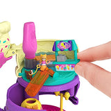 Polly Pocket 2-In-1 Travel Toy Playset, Spin 'N Surprise Ice Cream Cone with Micro Polly & Lila Dolls & 25 Accessories