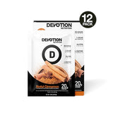 Devotion Nutrition Protein Powder Blend | Gluten Free, Keto Friendly, No Added Sugars | 1g MCT | 20g Whey & Micellar Protein | 12 Single Serving Packets (Sinful Cinnamon)