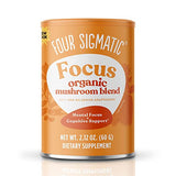Four Sigmatic Focus Blend 7 Superfoods Adaptogen Blend Mix with Lion's Mane, Cordyceps, Rhodiola, Bacopa & Mucuna | Productivity & Creative Support | Decaf & Dissolves Easily | 30 Servings