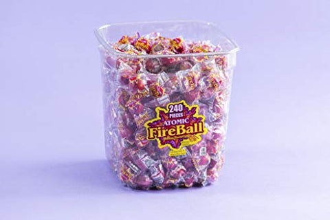 Atomic Fireballs Cinnamon Flavored Candy, 240 Individually Wrapped Pieces, 4.05 Pound Tub