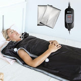 LifePro Sauna Blanket for Detoxification - Portable Far Infrared Sauna for Home Detox Calm Your Body and Mind Large Black