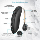 Hearing Aids, Enjoyee Hearing Aids for Elderly People Rechargeable Hearing Amplifier for Weak Hearing Adults, Digital Ear Hearing Assist Devices with Noise Cancelling and Adjusts the Volume