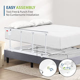 CanFord Bed Rails for Elderly Adults Safety, Folding Bedside Assist Rail Handle, Fall Prevention Safety Hand Guard Grab for Seniors & Surgery Patients, Fit King, Queen, Full, Twin(Tool-Free Assembly)