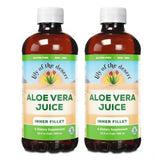 Lily of the Desert Aloe Vera Juice - Inner Fillet Aloe Vera Drink, Organic Aloe Juice with Natural Vitamins, Digestive Enzymes for Gut Health, Stomach Relief, 32 Fl Oz (Pack of 2)