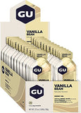 GU Energy Original Sports Nutrition Energy Gel, 24-Count, Vanilla Bean