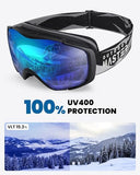 OutdoorMaster Ski Goggles with Cover Snowboard Snow Goggles OTG Anti-Fog for Men Women