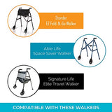 Stander Replacement 6-inch Walker Wheels, 6-Inch Rollator Replacement Wheels for Adults, Seniors, and Elderly, Compatible with the EZ Fold-N-Go Walker and the Able Life Space Saver Walker, Set of 2