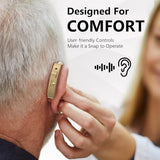 ANCwear Hearing Amplifier Hearing Aids for Seniors Battery Operated, 6 Levels of Volume Hearing Amplifiers for Adults, Comfort Design Easy to Use Ear Amplifier for Hearing Loss