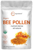Organic Bee Pollen Granules, 1lb | Pure Fresh Harvest, Natural Superfood, Raw Sweet Flavor | Rich in B Vitamins, Minerals, Protein, & Antioxidants | Keto, Non-GMO