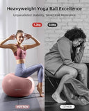 YOTTOY Anti-Burst Exercise Ball for Working Out, Yoga Ball for Pregnancy,Extra Thick Workout Ball for Physical Therapy,Stability Ball for Ball Chair Fitness with Pump (Pink)